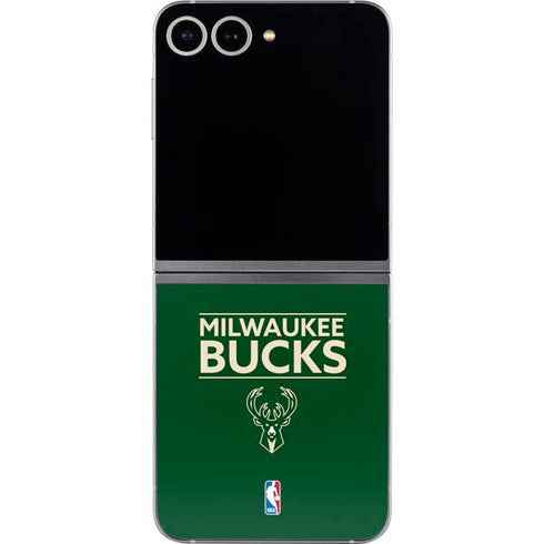 NBA Milwaukee Bucks Standard - Green Galaxy Z Flip6 Skin